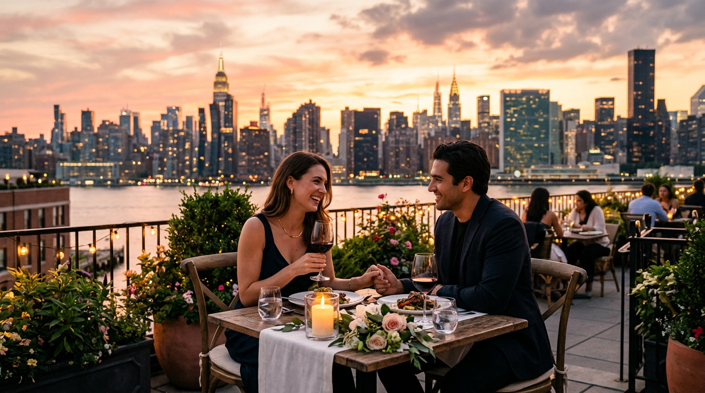 Romantic NYC dinner spots with a view: Top of the Rock, harbor cruises, and rooftops worth the splurge