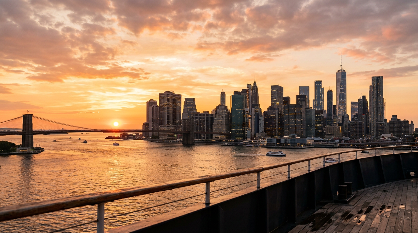 Best NYC sunset spots: the Edge, Brooklyn Bridge, and the harbor cruise that times it right